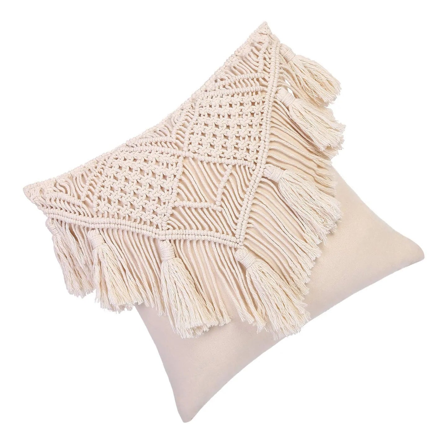 Cotton Linen Macramè hand-woven pillow cover